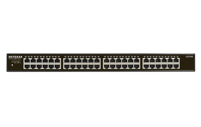 Switch Ethernet 48 Porte Unmanaged GS348 Gigabit con Opzioni di Montaggio Desktop o a Parete Funzionamento Silenzioso