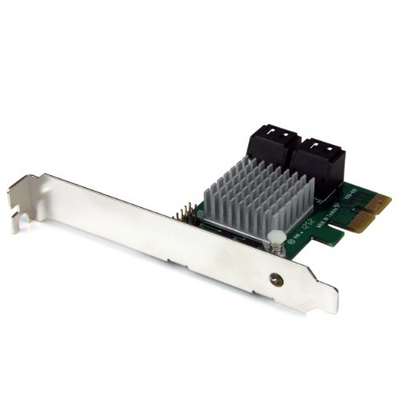 Scheda Controller RAID PCI Express 2.0 a 4 Porte s-ata 3 6 Gbps con HyperDuo SSD Tiering di Espansione PCIe con 4 SATA Adattatore da PCIe a SATA PEXSAT34RH